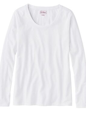 🌸 L.L.Bean Women's Long Sleeve Scoop Neck Tee - White